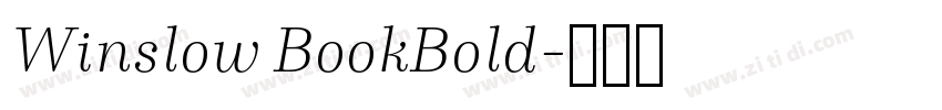 Winslow BookBold字体转换